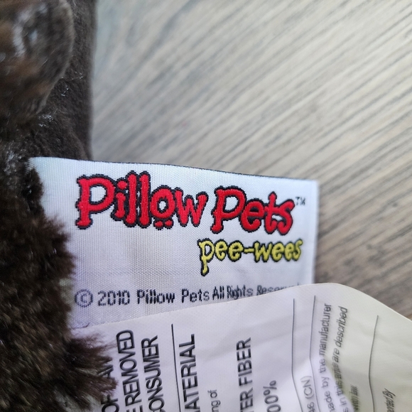 Pillow Pet Pee-Wees Brown Moose Plush Toy Stuffed Animal Hook & Loop Closure EUC - Picture 10 of 10